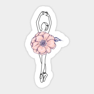 Beautiful ballet design Sticker